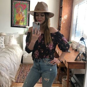 Off the shoulder floral top